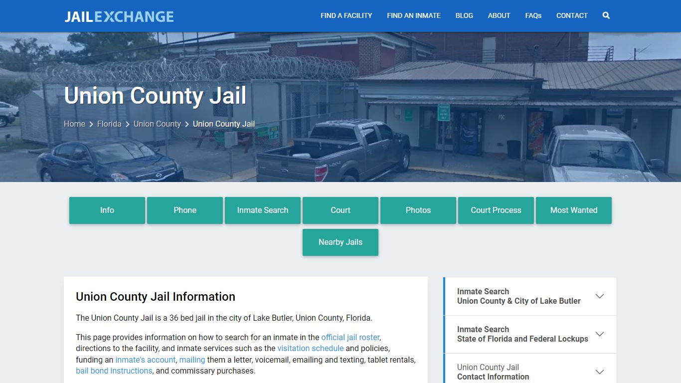 Union County Jail, FL Inmate Search, Information